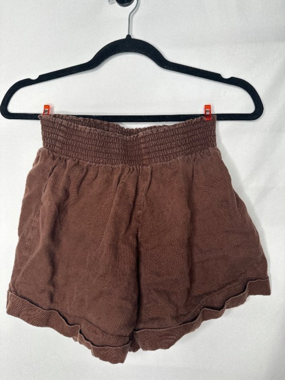 Reformation Linen Smocked High Waisted Shorts S Linen Summer Casual High Waisted